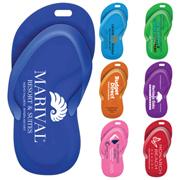"Flipper" Stock Shape Sandal Luggage Bag Tag† with Printed ID Panel
